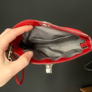 Leather Coach wristlet NEVER USED